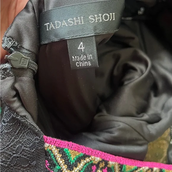 NWOT TADASHI SHOJI MERCE EMBROIDERED DRESS BDR18510M. SIZE 4 - Picture 6 of 6